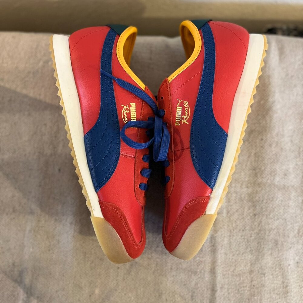 Puma Roma '68 New Heritage Red-Blue-Orange Sneaker's Sz 9.5 - Picture 8 of 15